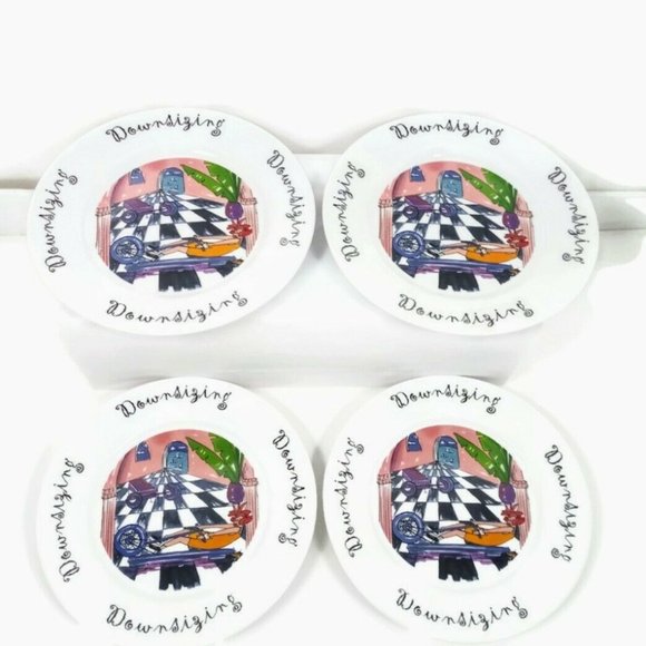 Anne Ormsby House Of Prill 7 1/2" Plates Set Of 4 - Picture 2 of 15